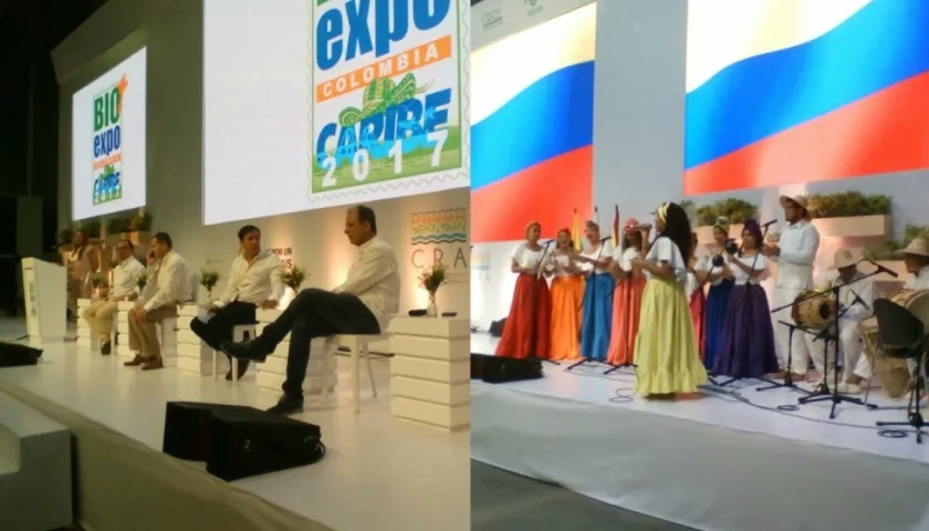 Momentos de la inauguración de Feria Bioexpo Colombia.