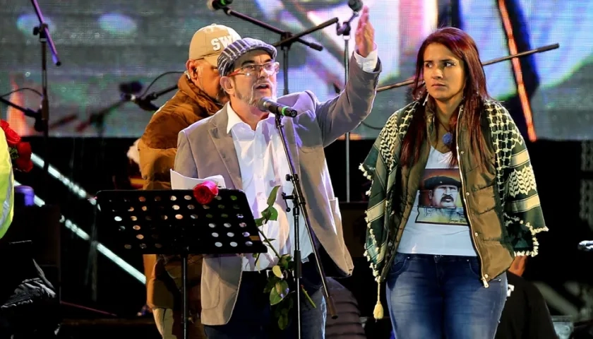 'Timochenko' durante el lanzamiento de las FARC como partido político.