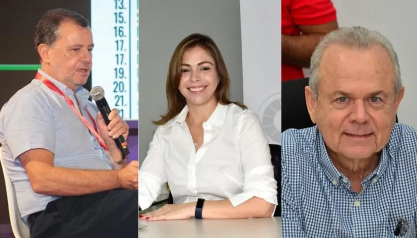 César Riascos, Verónica Monterrosa y Ricardo Plata.