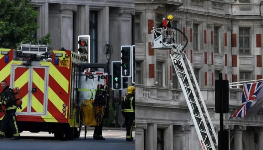 Bomberos de Londres sofocaron el incendio.