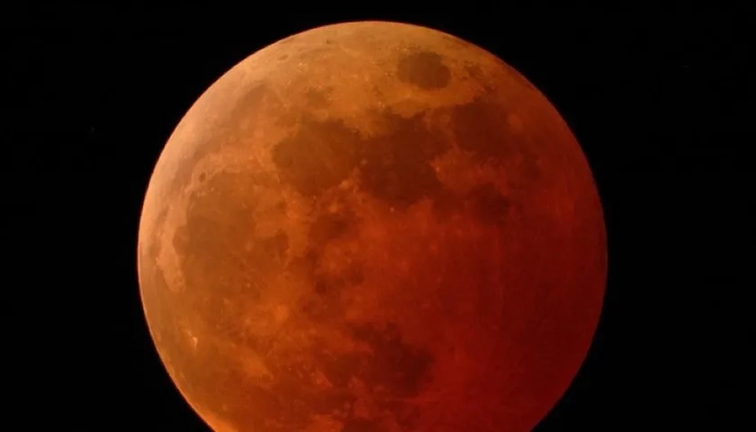 Imagen de un eclipse de luna.