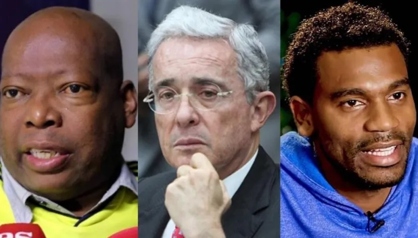 'Tino' Asprilla, Álvaro Uribe y Tostao.