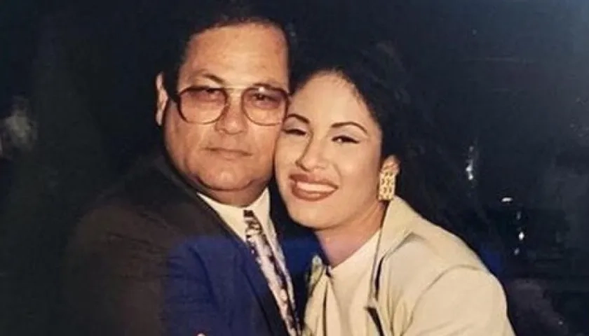 Abraham Quintanilla y Selena.