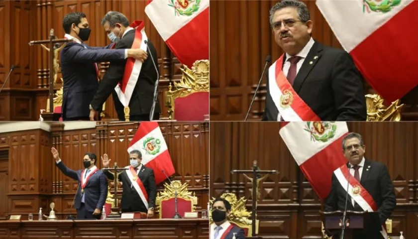 Manuel Merino se posesionó como presidente de Perú.