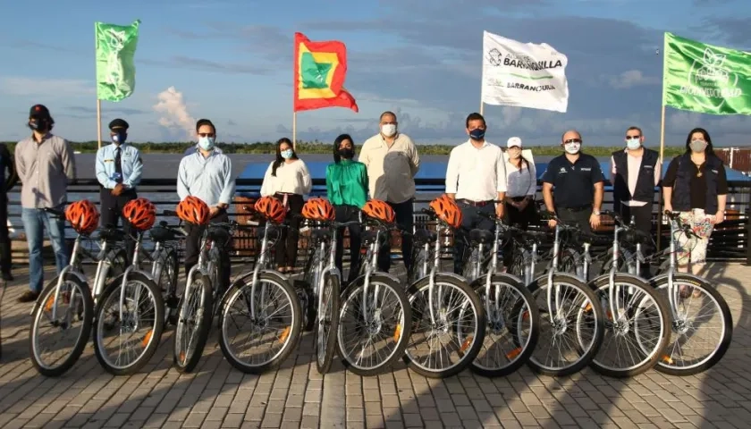Bicicletas entregadas en el Malecón.