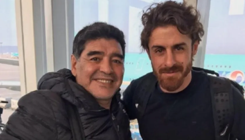 Diego Maradona y Pablo Aimar.