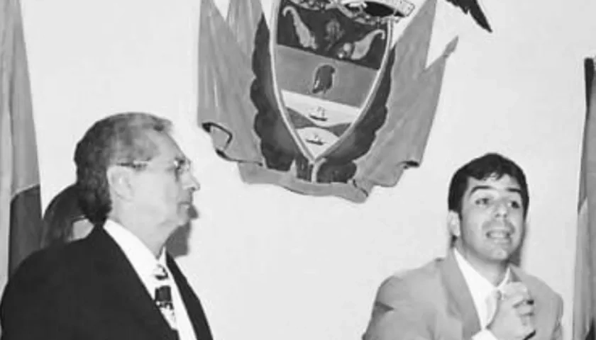 Luis Zapata y Alejandro Char en su época de concejal.