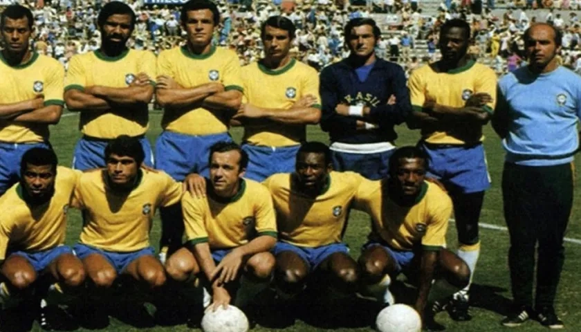 Equipo campeón de Brasil del Mundial de México 1970.