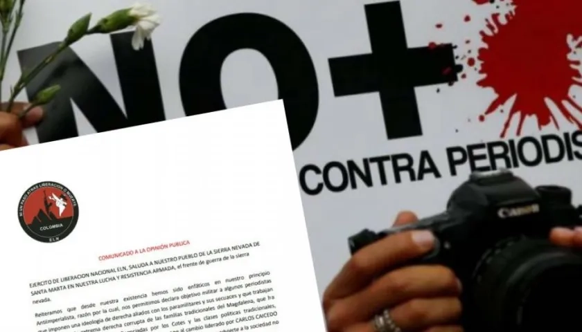 El panfleto supuestamente del ELN con el que amenazan a los 8 periodistas
