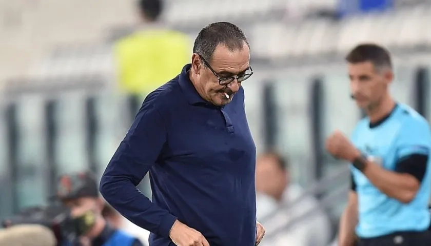 Técnico Maurizio Sarri, despedido de la Juventus.