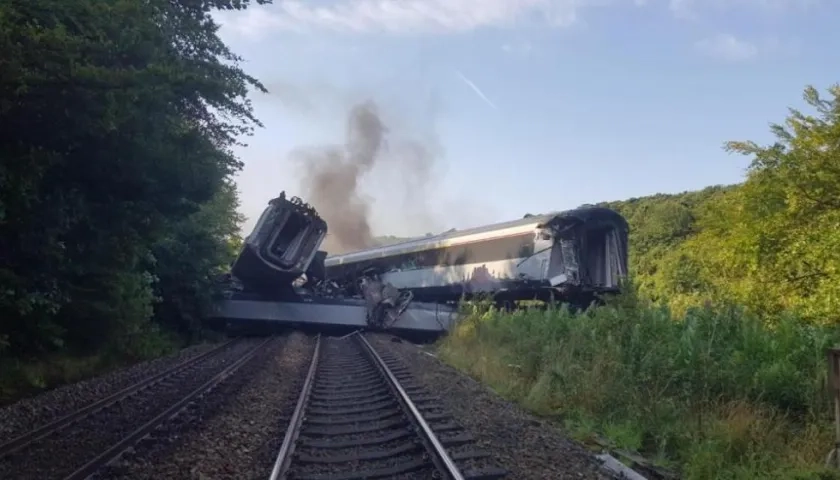 Accidente de tren en Escocia.