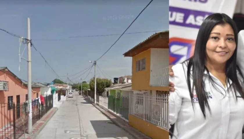 La concejala Milena Lyman Rodríguez Charris fue atracada en esta cuadra del barrio El Pradito de Malambo.