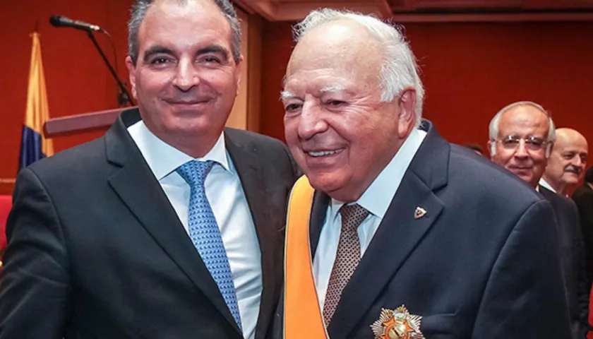 El exministro Aurelio Iragorri Valencia y su padre, el exsenador Jorge Aurelio Iragorri.