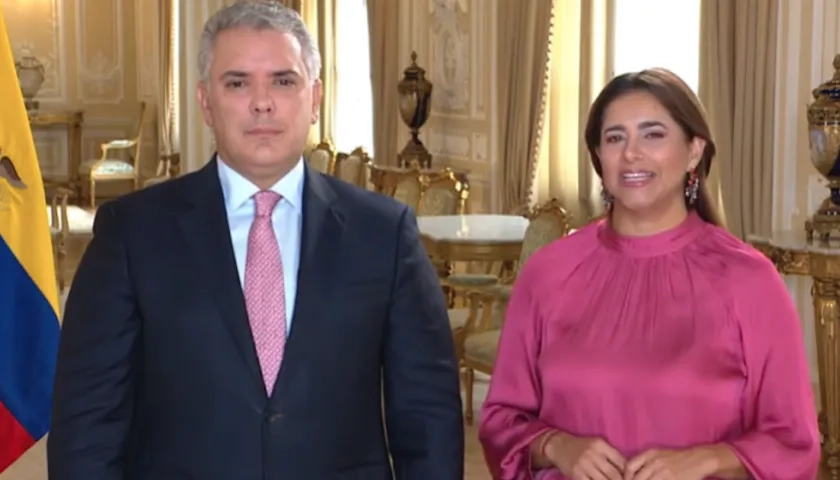 Presidente Duque y su esposa Juliana Ruiz.
