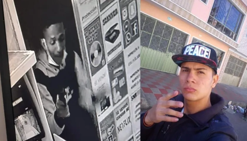 A la izquierda el asesino que disparó; a la derecha la víctima, Omar Andrés Coronado Vergara.