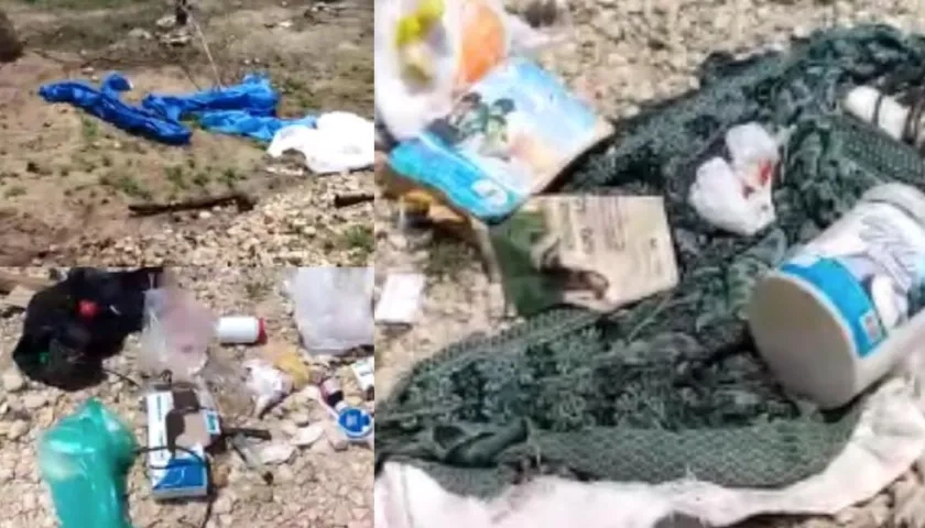 Imagen capturada de video donde se observa residuos hospitalarios.