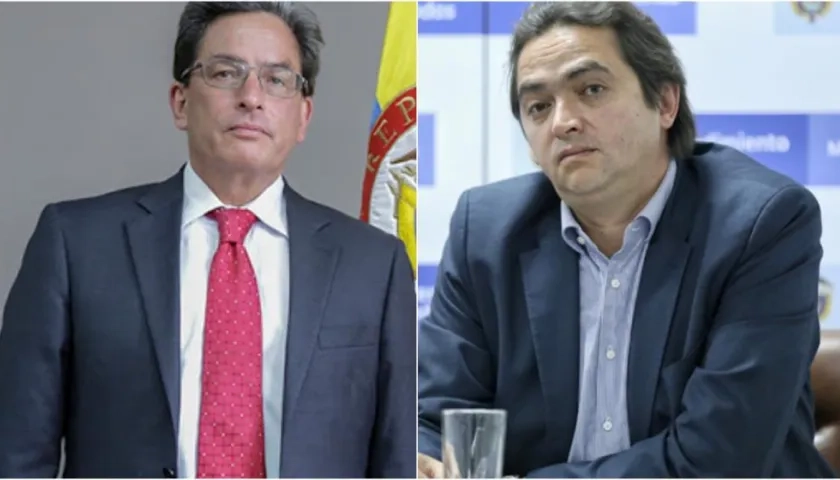Alberto Carrasquilla, ministro de Hacienda; y Juan Alberto Londoño, viceministro de Hacienda.