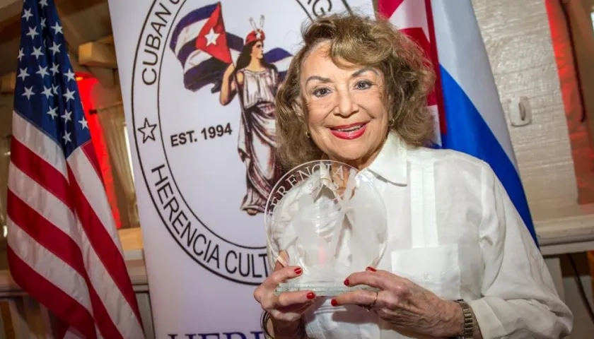La escritora cubana Delia Fiallo fallecida a los 96 años.