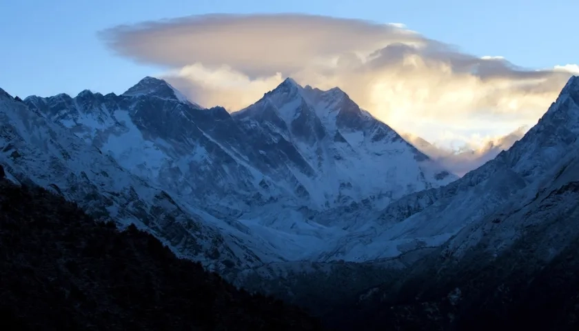 Vista panorámica de las cordilleras del Himalaya, en Nepal.