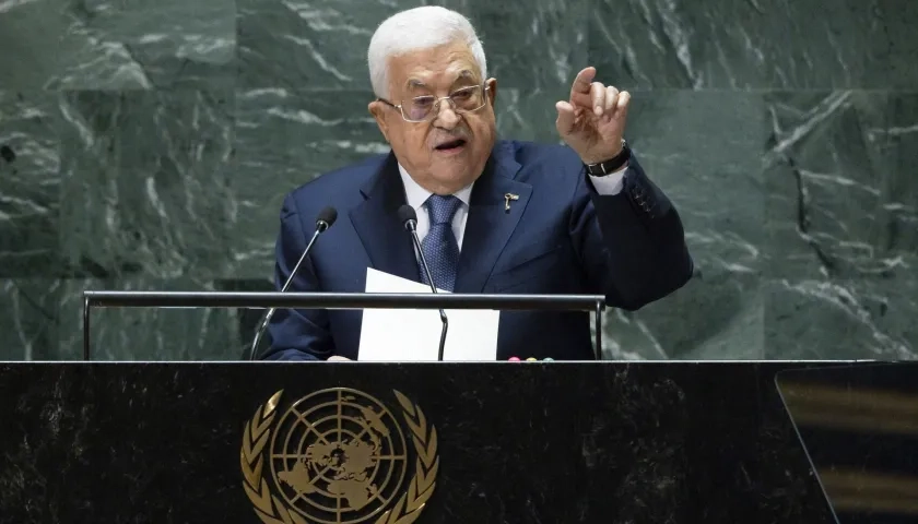 El Presidente de Palestina, Mahmud Abás.