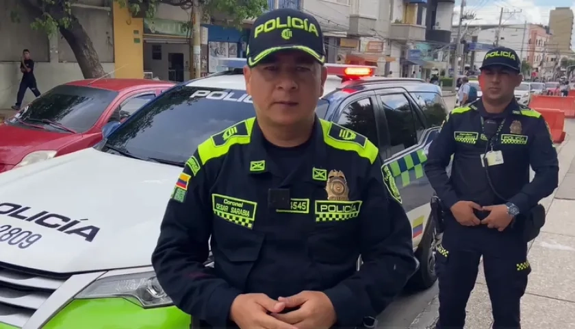 Coronel César Sarabia, Subcomandante de la Policía Metropolitana de Barranquilla.