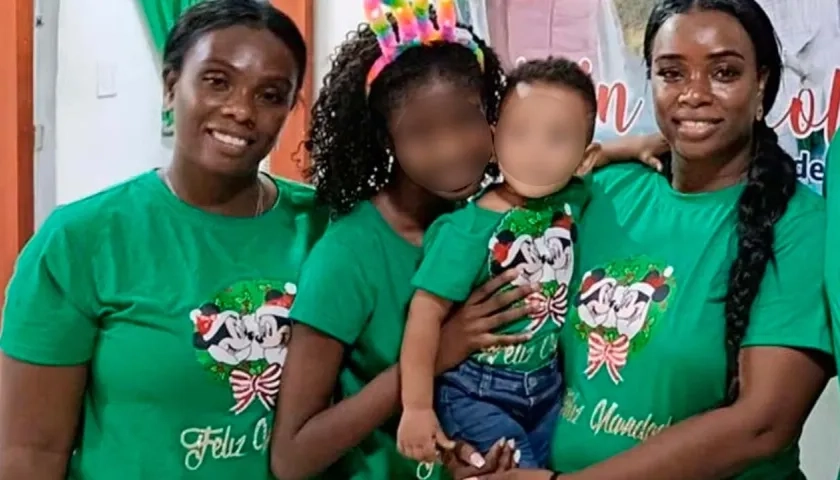 Aylin Marcela Andrade, su hijo Yeilen, su hermana Ana Victoria y su sobrina Hedssy, fallecieron en el derrumbe