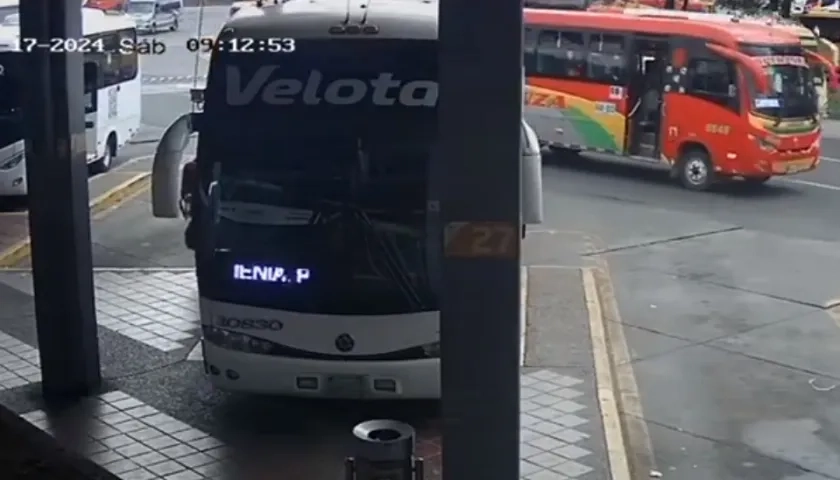 Accidente en la Terminal de Transporte de Bogotá. 