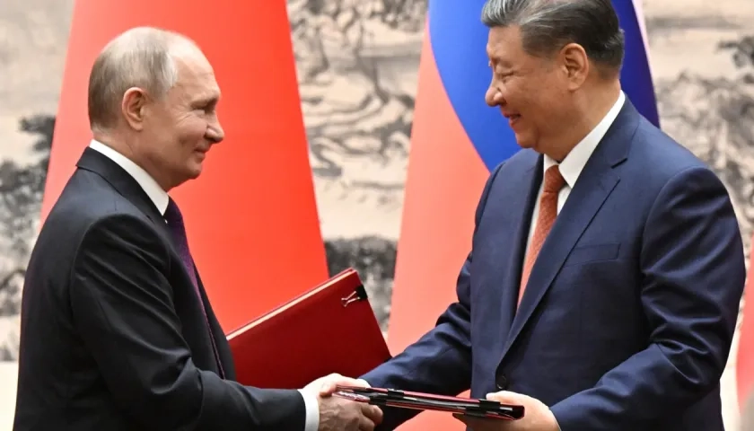 Vladimir Putin y Xi Jinping.