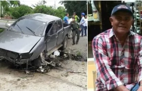 Así quedó la camioneta en la que se accidentó el docente Etiel Augusto Morales Fontalvo, quien falleció ayer cuando era atendido en una clínica.