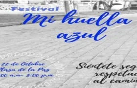 Invitación al evento Festival Mi Huella Azul.