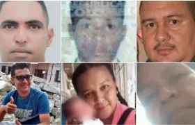 Algunas de las personas asesinadas este mes en Soledad.