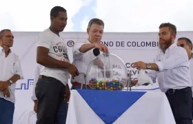 Juan Manuel Santos en Campo De la Cruz.
