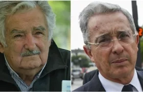 Los expresidentes José Mujica y Álvaro Uribe.