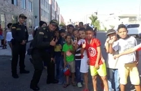 Actividad realizada por la Policía en Las Gardenias.