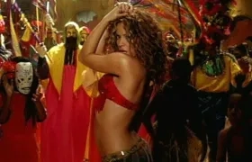 Shakira en el video de  'Hips Don't Lie'.