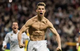 Cristiano Ronaldo tras marcar el gol de la clasificación ante la Juventus.