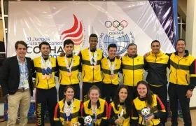 Algunos de los medallistas de Colombia. 