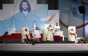 El Papa Francisco liderando la vigilia este sábado en Panamá.