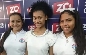 Lucía Therán, Karime Gándara y Salomé Sarmiento de Hola Juventud y Voz Infantil.