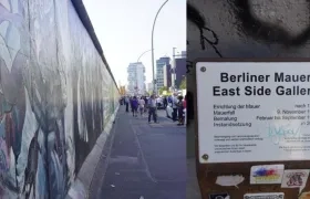 Foto tomada en el muro de Berlín, a 30 años de su caída.