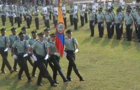 Ceremonia de graduación de los patrulleros.