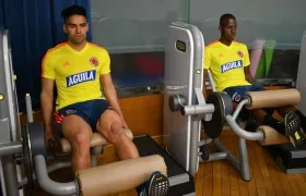 Falcao García y Cristian Borja, de la Selección Colombia