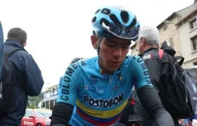 Harold Tejada, ciclista de la Selección Colombia. 