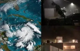 El huracán ya produce lluvias de intensas a torrenciales en la península de Yucatán.