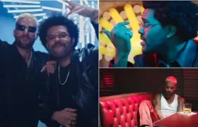 The Weeknd y Maluma en el rémix de "Hawái".