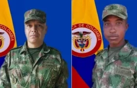 Soldados Jhon Alexánder Higuita Zapata y Yanis Javier Arizala Angulo, asesinados. 