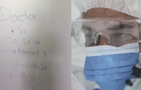 La amenaza al médico en Bogotá.