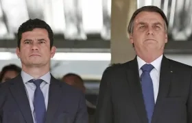 Sergio Moro y Jair Bolsonaro.