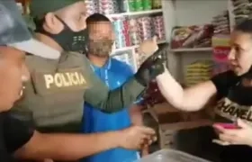 Momento de la situación dentro de la tienda en San Pedro de Urabá.