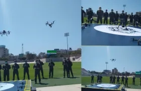 Imágenes de los drones.